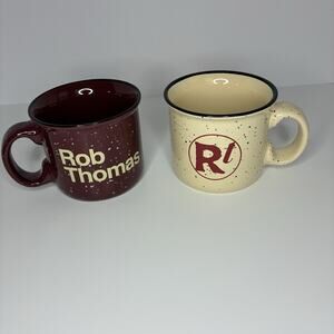 LOT 2 ROB THOMAS MUGS CUPS swag fan merchandise Pop music concert memorabilia
